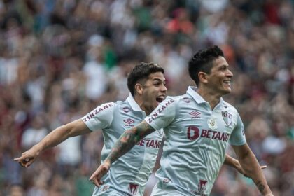 Germán Cano depois do gol contra o Cuiabá