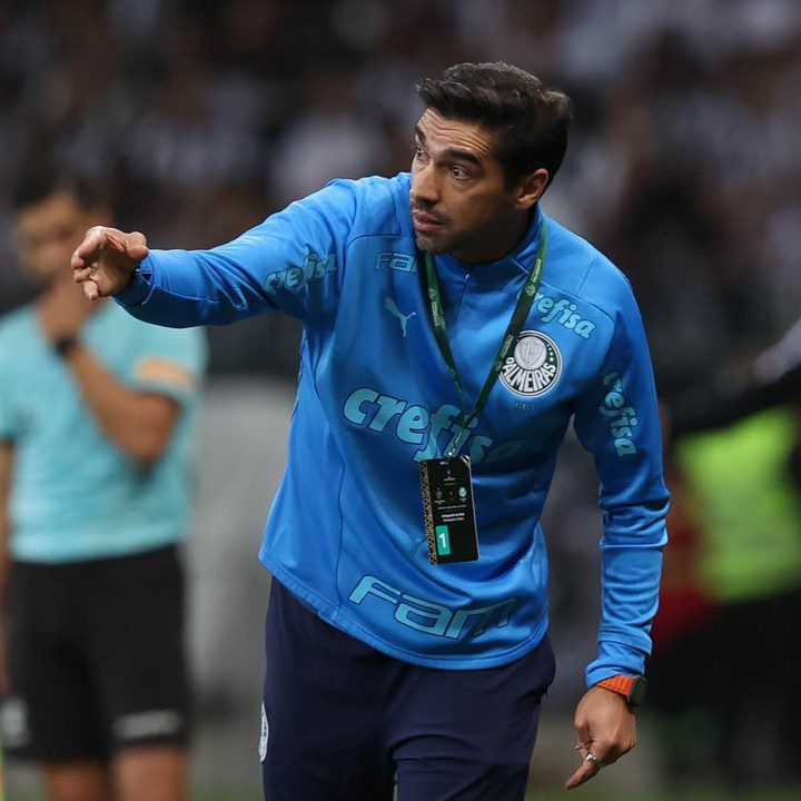 Técnico Abel Ferreira durante partida do Palmeiras