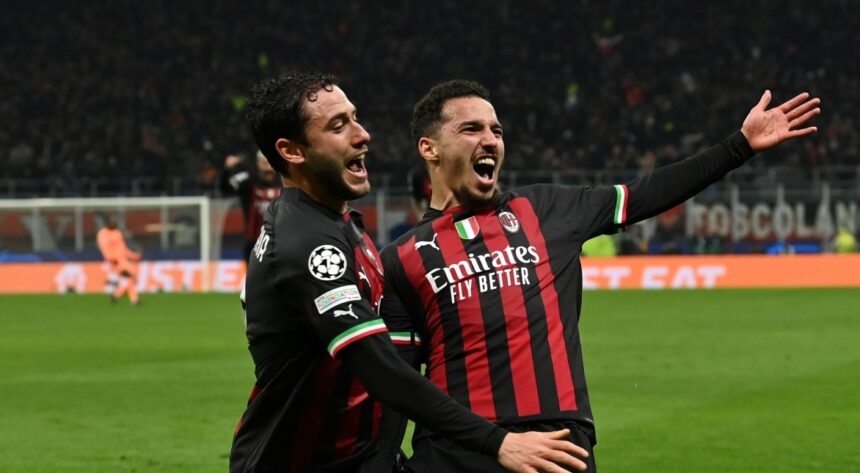 AC Milan vence o Napoli no jogo de ida das quartas de final da Liga dos Campeões