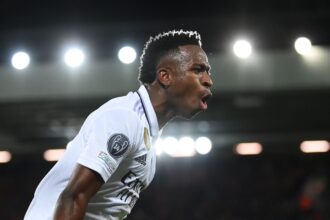 Vinícius Júnior melhor jogador em campo contra o Chelsea pela Liga dos Campeões no jogo de ida