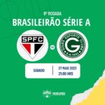 São Paulo x Goiás onde assistir o jogo do Brasileirão Série A