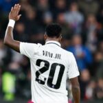 Vinícius Júnior em jogo do Real Madrid