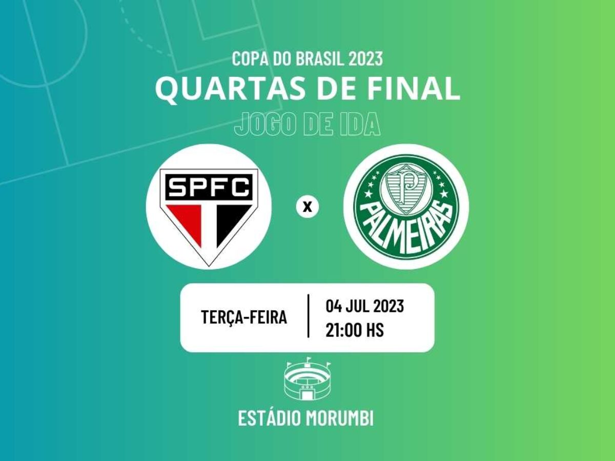 Assista ao jogo Palmeiras x São Paulo de hoje (14/7) pela Copa do Brasil