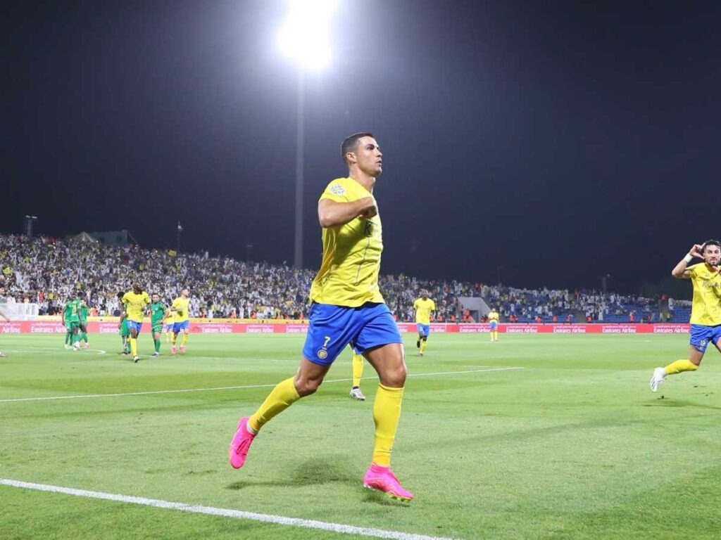 Cristiano Ronaldo marca em Al Nassr x Al Shorta