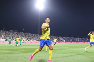 Cristiano Ronaldo marca em Al Nassr x Al Shorta