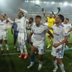 Jogadores do Cruzeiro comemoram classificação em cima do Lanús pela Sul-Americana