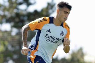 Reinier em treino pelo Real Madrid